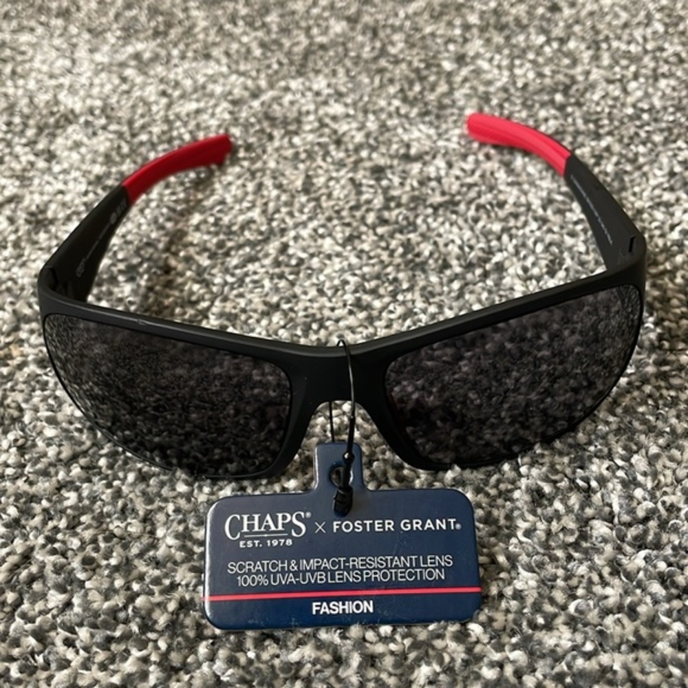 NEW Chaps x Foster Grant UV Scratch-Resistant Sunglasses with Black Accents